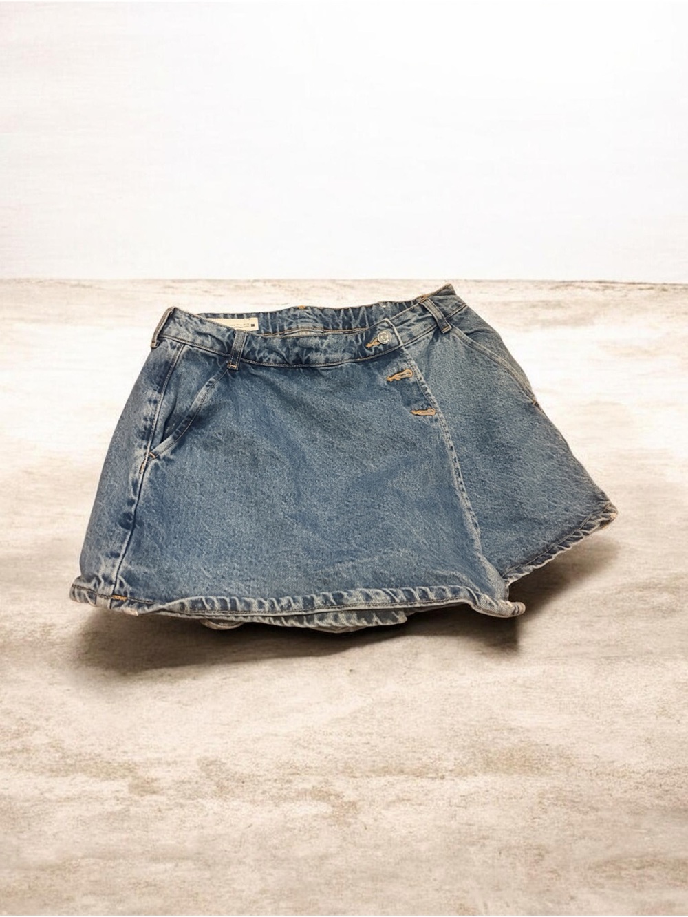 Zara Blue Denim Mini Skort